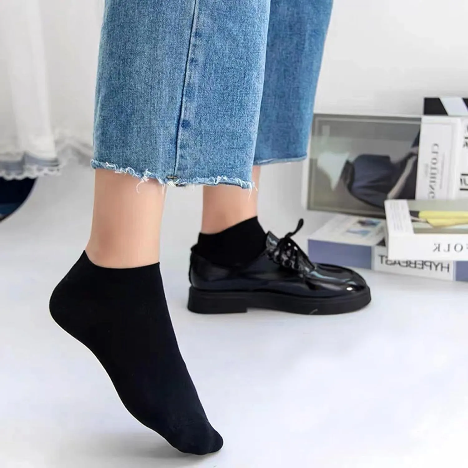 20 Pairs Low Cut Ankle Socks for Women No Show Casual Breathable Athletic Socks Bulk for Sport