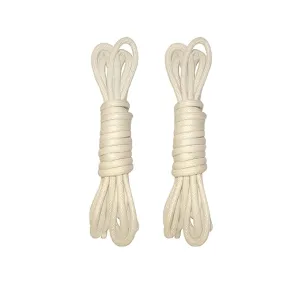 2Pairs Dress Shoes Laces for Men, Round Waxed Cotton ShoeStrings, 1/8"Width, 27-70" Mens Business Oxford Dress Shoelaces