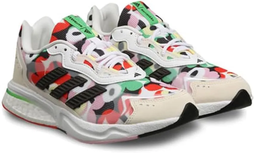 adidas Womens SN1997 x Marimekko Shoes, Cloud White/Trail Brown/Pearl Citrine