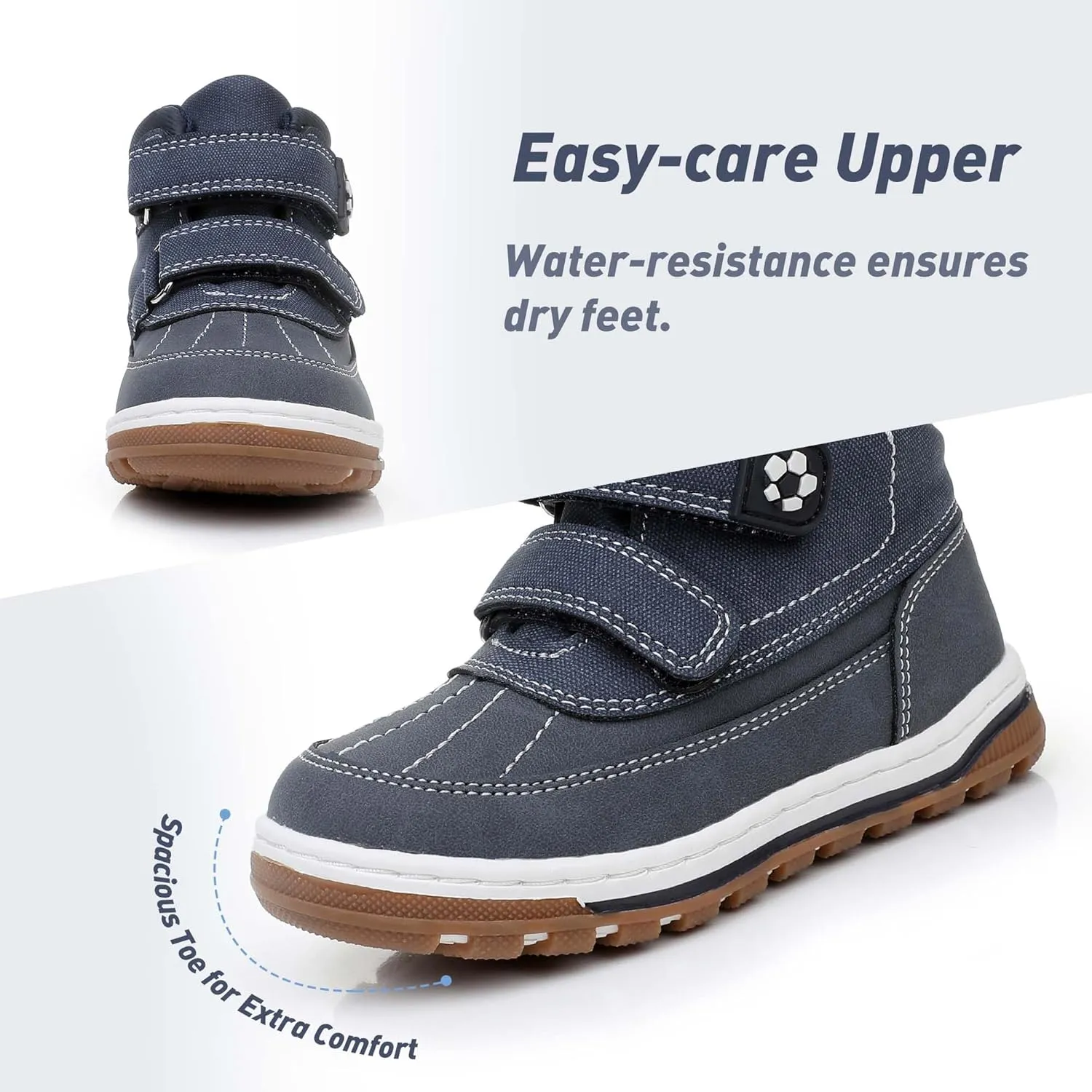 Ahannie Boys Girls Boots Toddler Kids Fall Boots Water Resistant Outdoor Ankle Shoes(Toddler/Littler Kid)