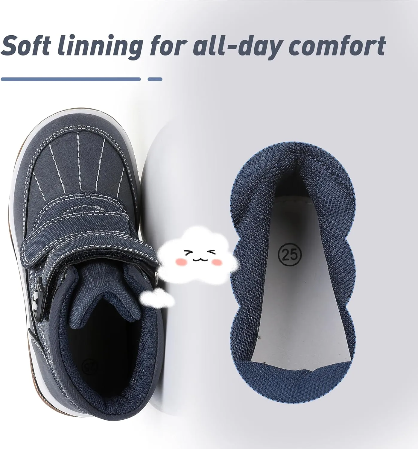 Ahannie Boys Girls Boots Toddler Kids Fall Boots Water Resistant Outdoor Ankle Shoes(Toddler/Littler Kid)