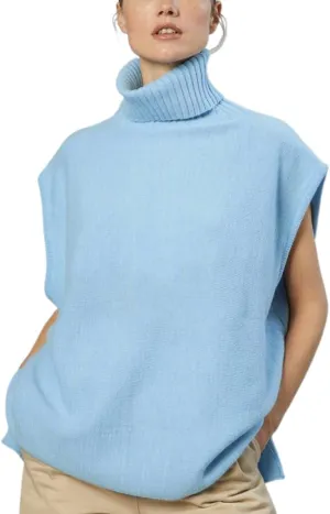 Alafime Women's Y2K Cottagecore Oversized Sweater Fairy Grunge Turtleneck Knitwear Harajuku Aesthetics Sleeveless Pullover