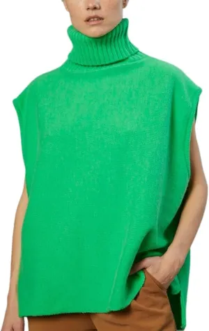 Alafime Women's Y2K Cottagecore Oversized Sweater Fairy Grunge Turtleneck Knitwear Harajuku Aesthetics Sleeveless Pullover