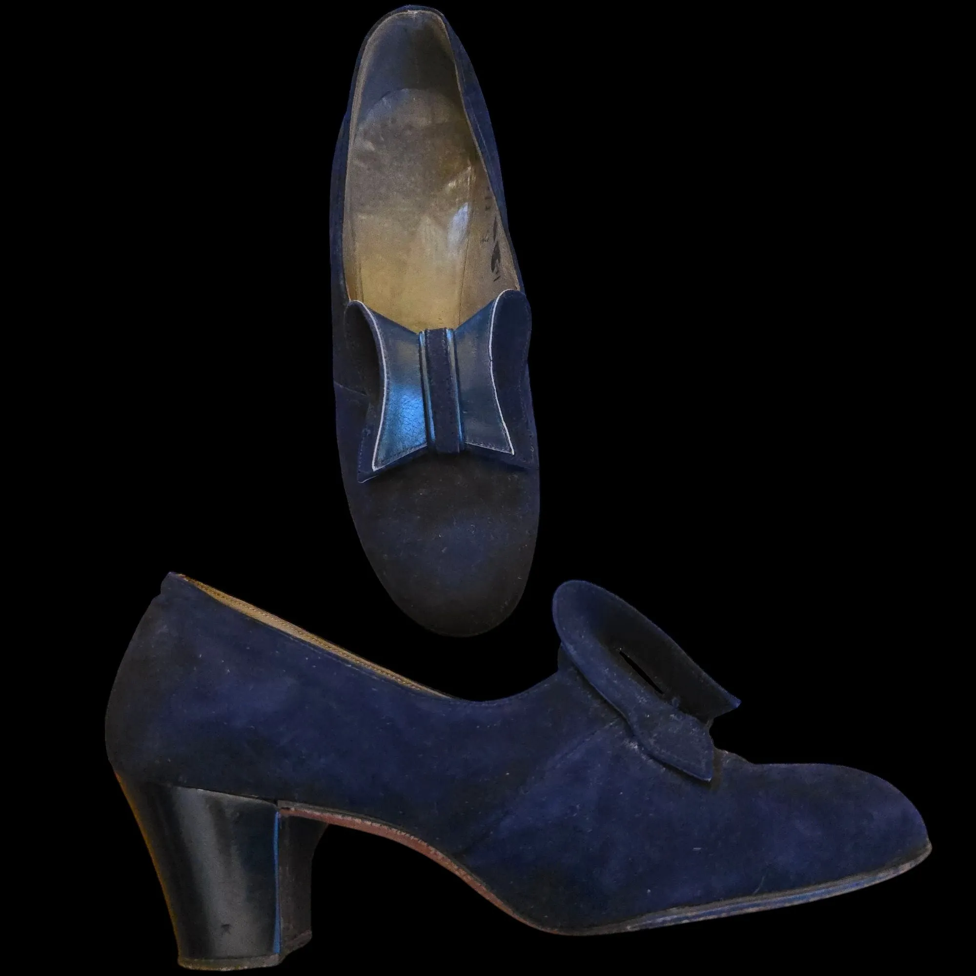Blue Vintage 1940s Shoes 4