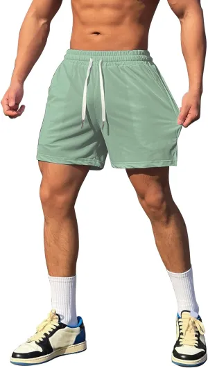 Bowanadacles Men Quick Dry Athletic Jogger Shorts Lightweight Workout Running Gym Shorts Mesh Training Bodybuilding Shorts