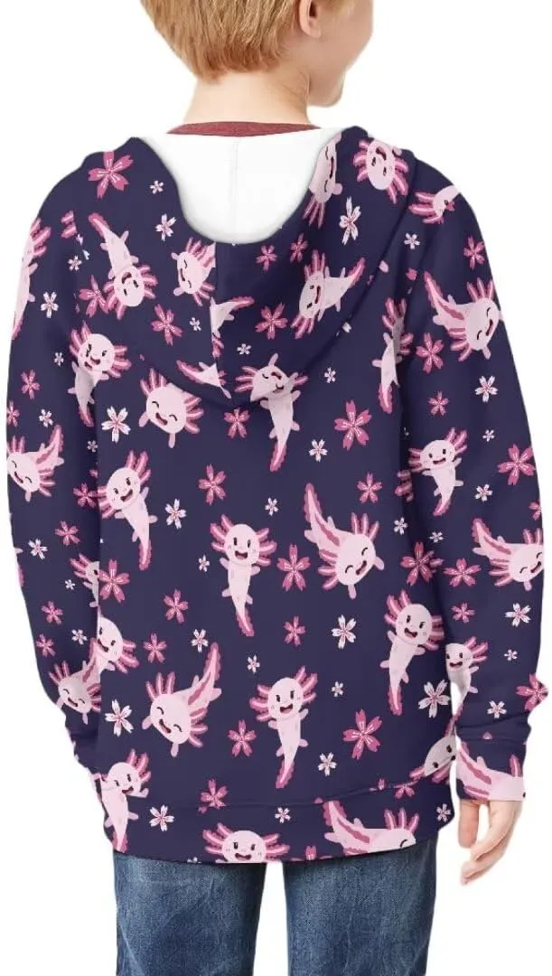 Boys Girls Zipper Hoodies Sweatshirt Long Sleeve Hoodies with Pockets Pullover Sports Tops Age 6-14 Kids