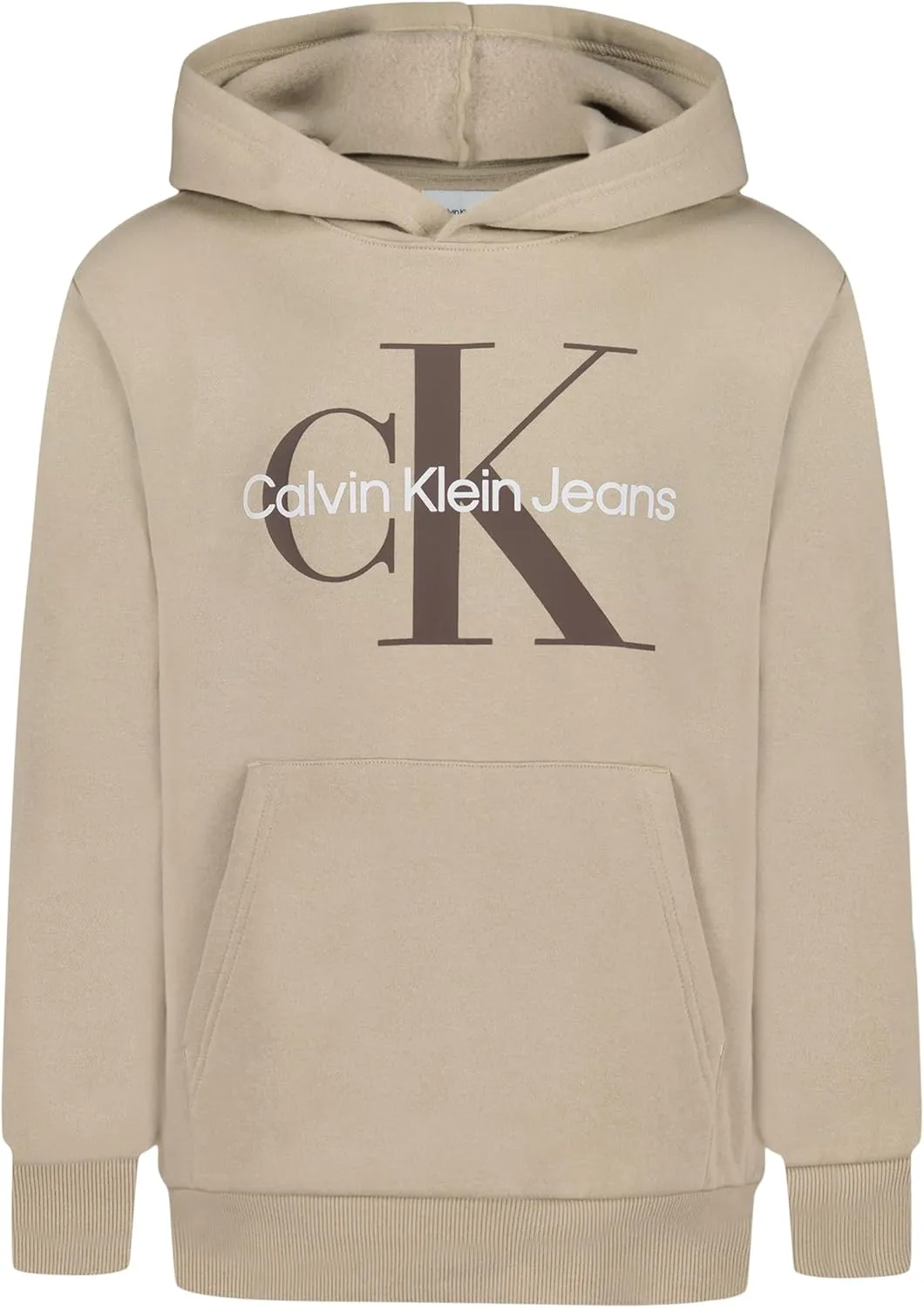 Calvin Klein Boys' Long Sleeve Pullover Fleece Hoodie