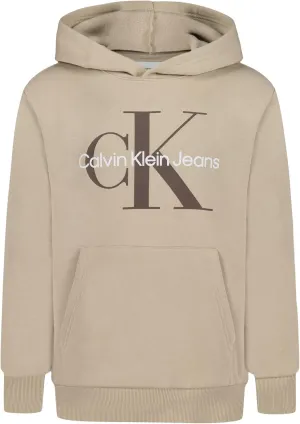 Calvin Klein Boys' Long Sleeve Pullover Fleece Hoodie