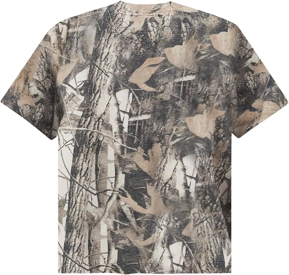 Camo Oversized Tee Shirt for Women Men Short Sleeve Crew Neck T-Shirts Maple Leaf Print Baggy Streetwear Shirt