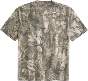 Camo Oversized Tee Shirt for Women Men Short Sleeve Crew Neck T-Shirts Maple Leaf Print Baggy Streetwear Shirt