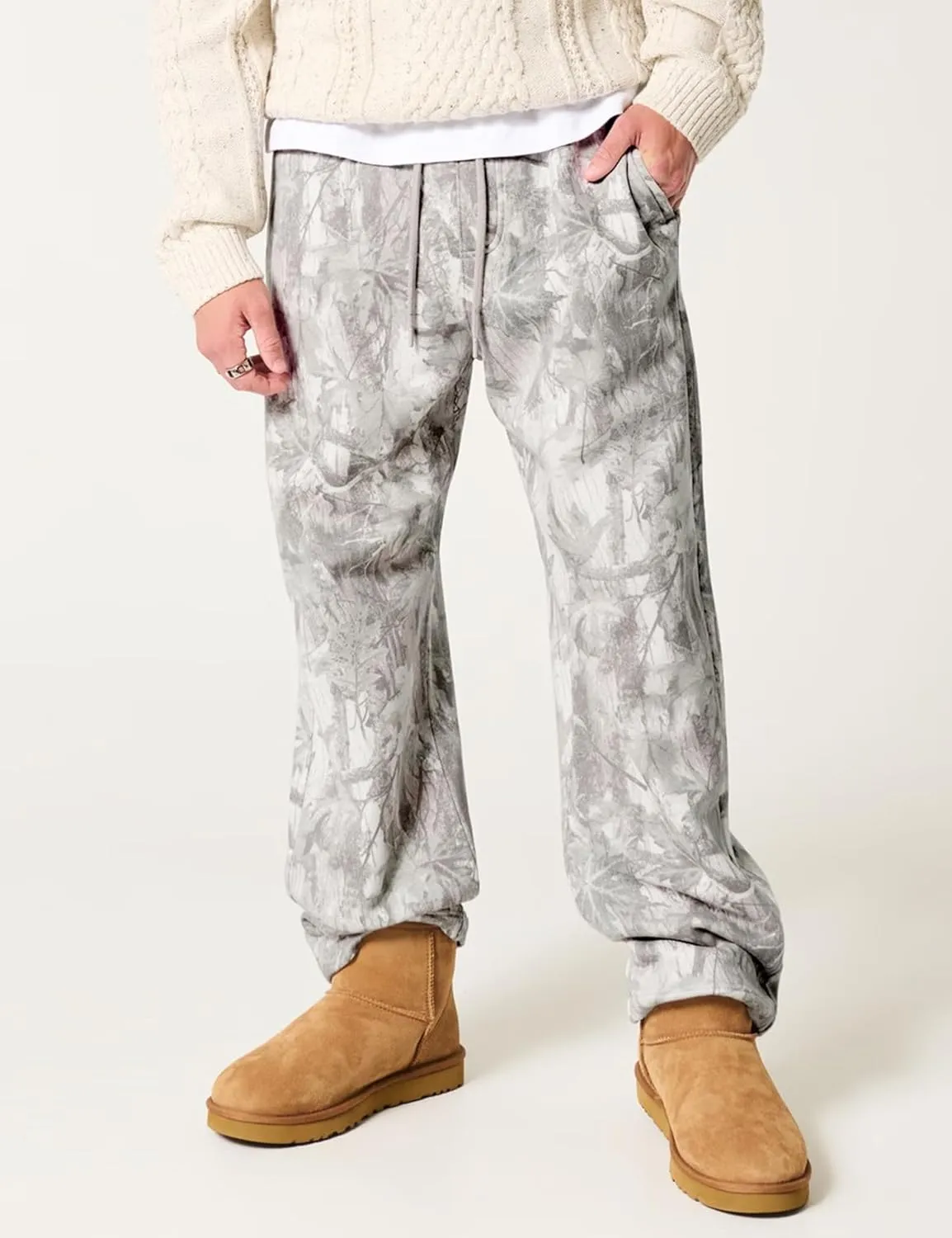 Camo Pants for Women Drawstring Wide Leg Cargo Pants Baggy High Waisted Sweatpants Fleece Y2k Camouflage Jogger Pants