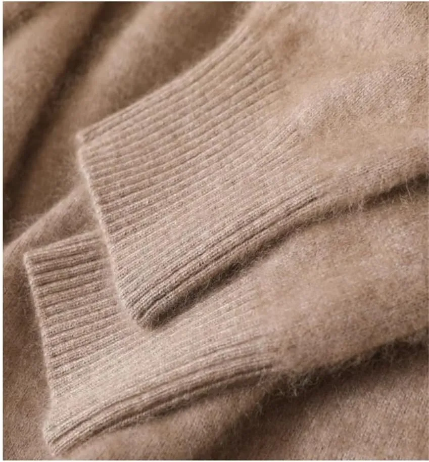 Casual Cashmere Sweater Men's V-Neck Pullovers Knit Sweater Winter Long Sleeve Jumpers Tops.
