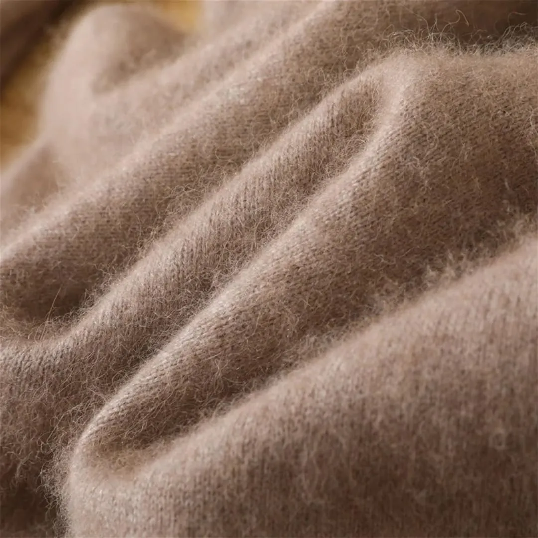 Casual Cashmere Sweater Men's V-Neck Pullovers Knit Sweater Winter Long Sleeve Jumpers Tops.