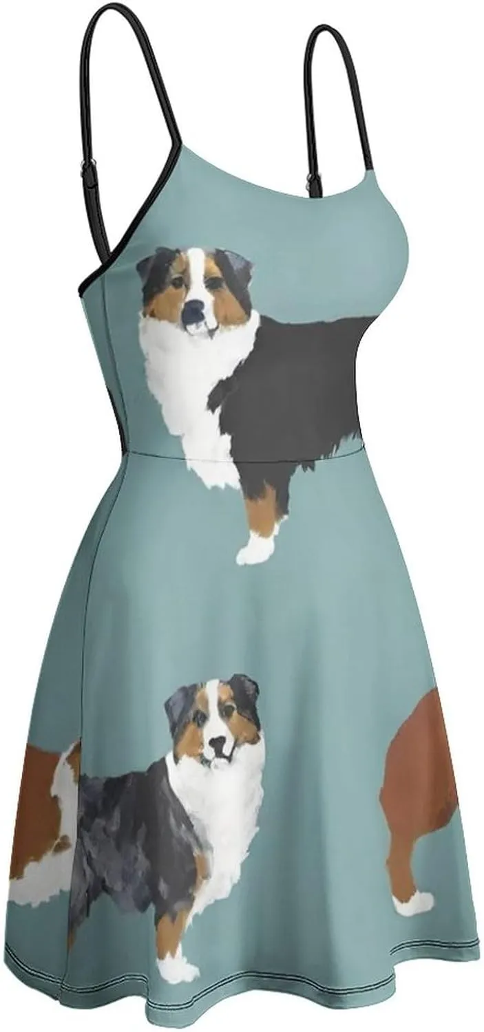 Casual Tank Dress Sleeveless Standard-Fit Holiday Dress