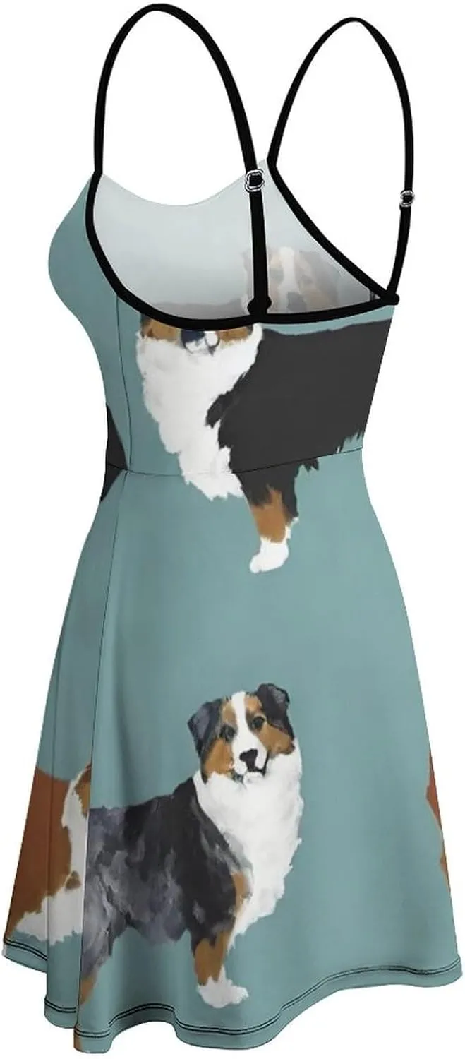Casual Tank Dress Sleeveless Standard-Fit Holiday Dress