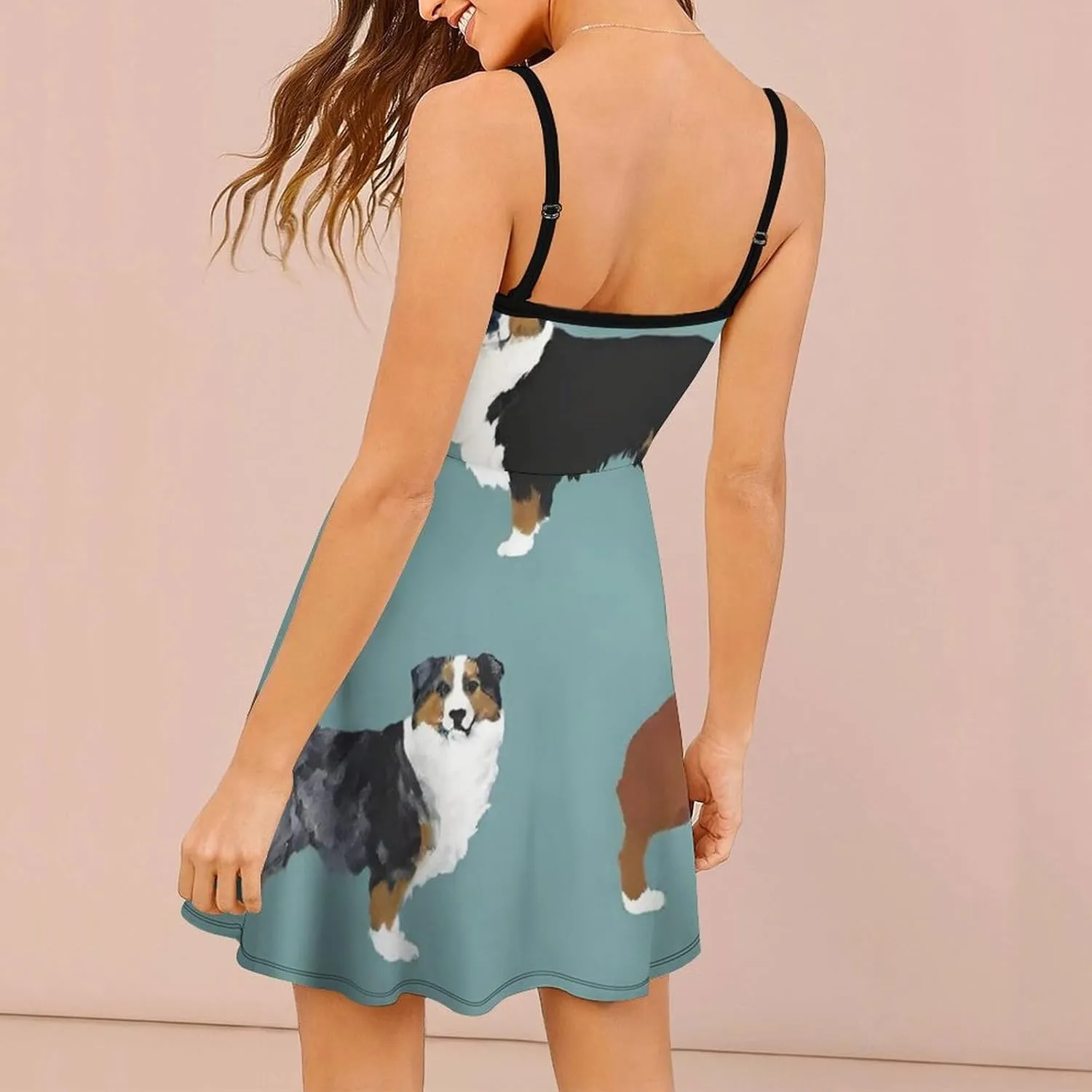 Casual Tank Dress Sleeveless Standard-Fit Holiday Dress