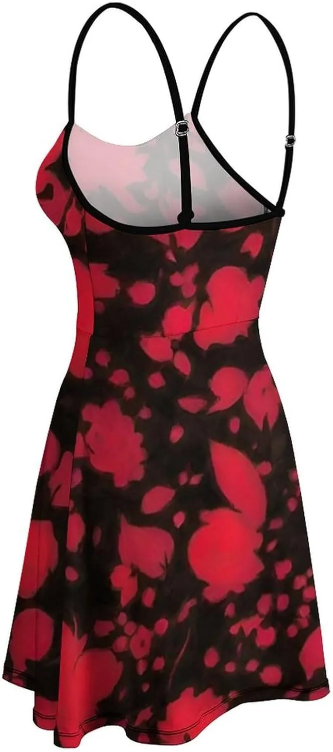 Casual Tank Dress U-Neck Sleeveless Adjustable Beach Dress