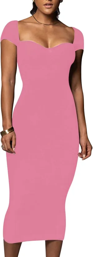 ccisppal Women's Summer Bodycon Dress Sexy Sleeveless Round Neck Dress Cross Side Slit Streetwear Casual Festival Maxi Dress