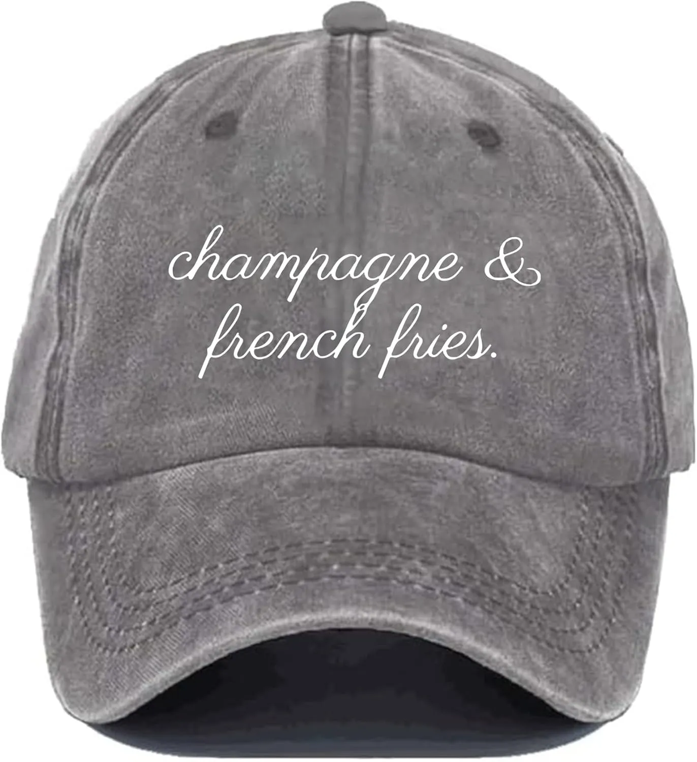 Champagne and French Fries Hat, Champagne and French Fries Cap, Unsiex Baseball Hat