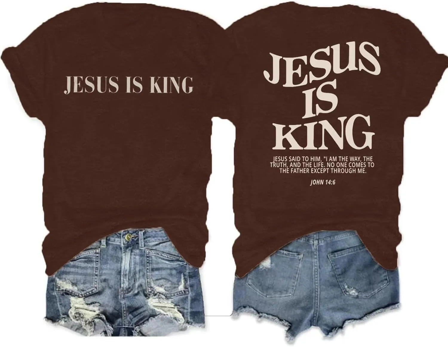 Christian Oversized Shirts for Women Jesus God Shirt Faith Tees Bible Verse T-Shirt Religious Inspirational Tops