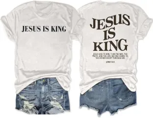 Christian Oversized Shirts for Women Jesus God Shirt Faith Tees Bible Verse T-Shirt Religious Inspirational Tops