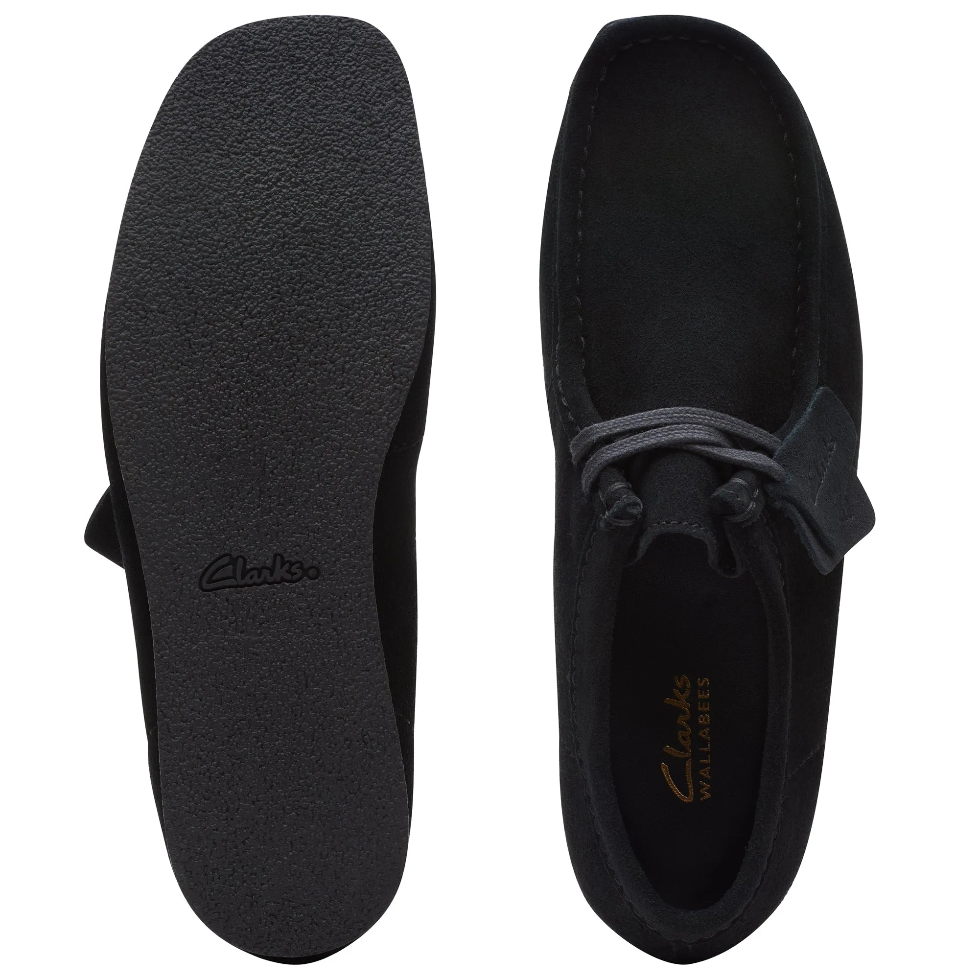 Clarks Originals Wallabee Evo Suede Shoes Black