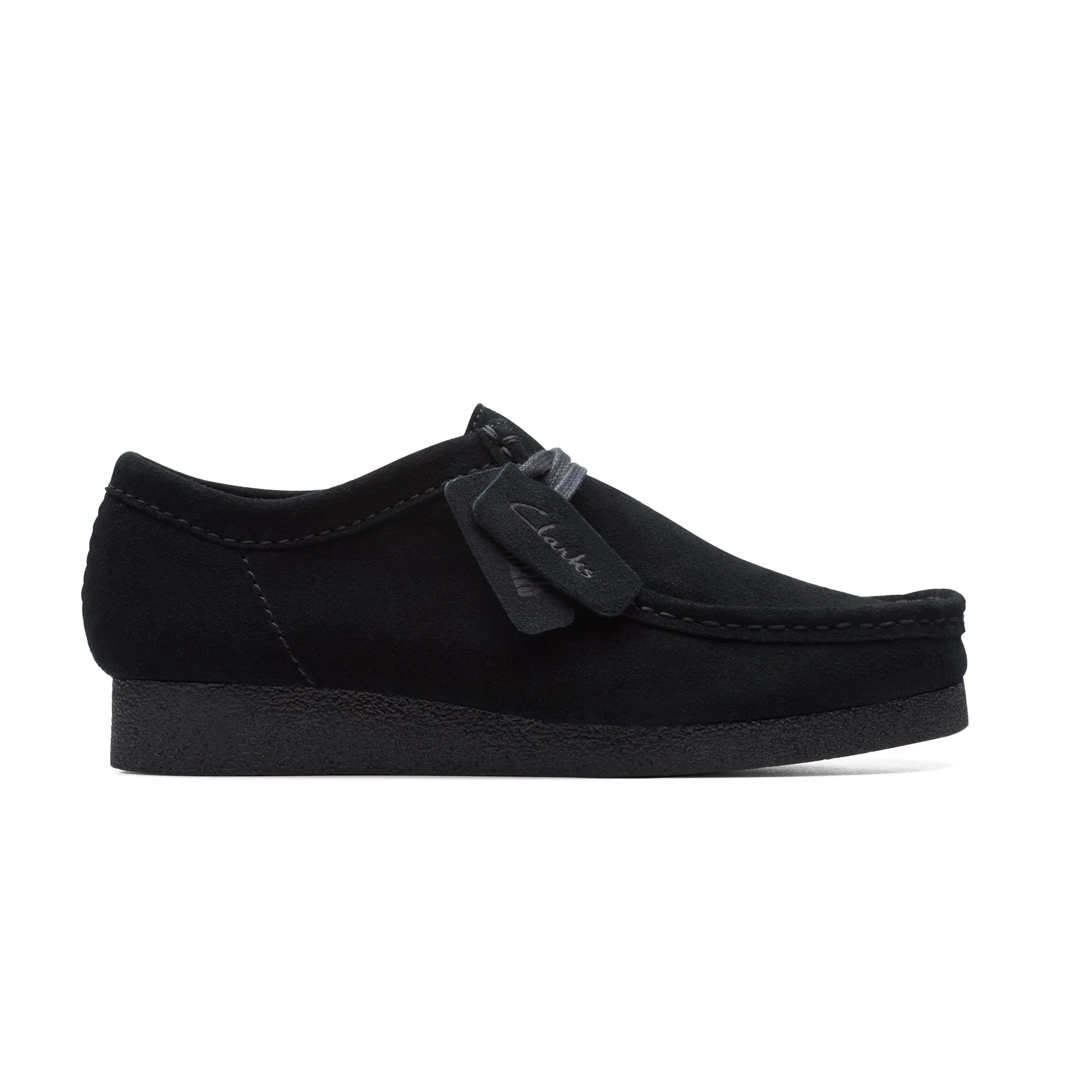 Clarks Originals Wallabee Evo Suede Shoes Black