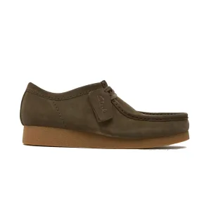 Clarks Originals Wallabee Evo Suede Shoes Dark Olive