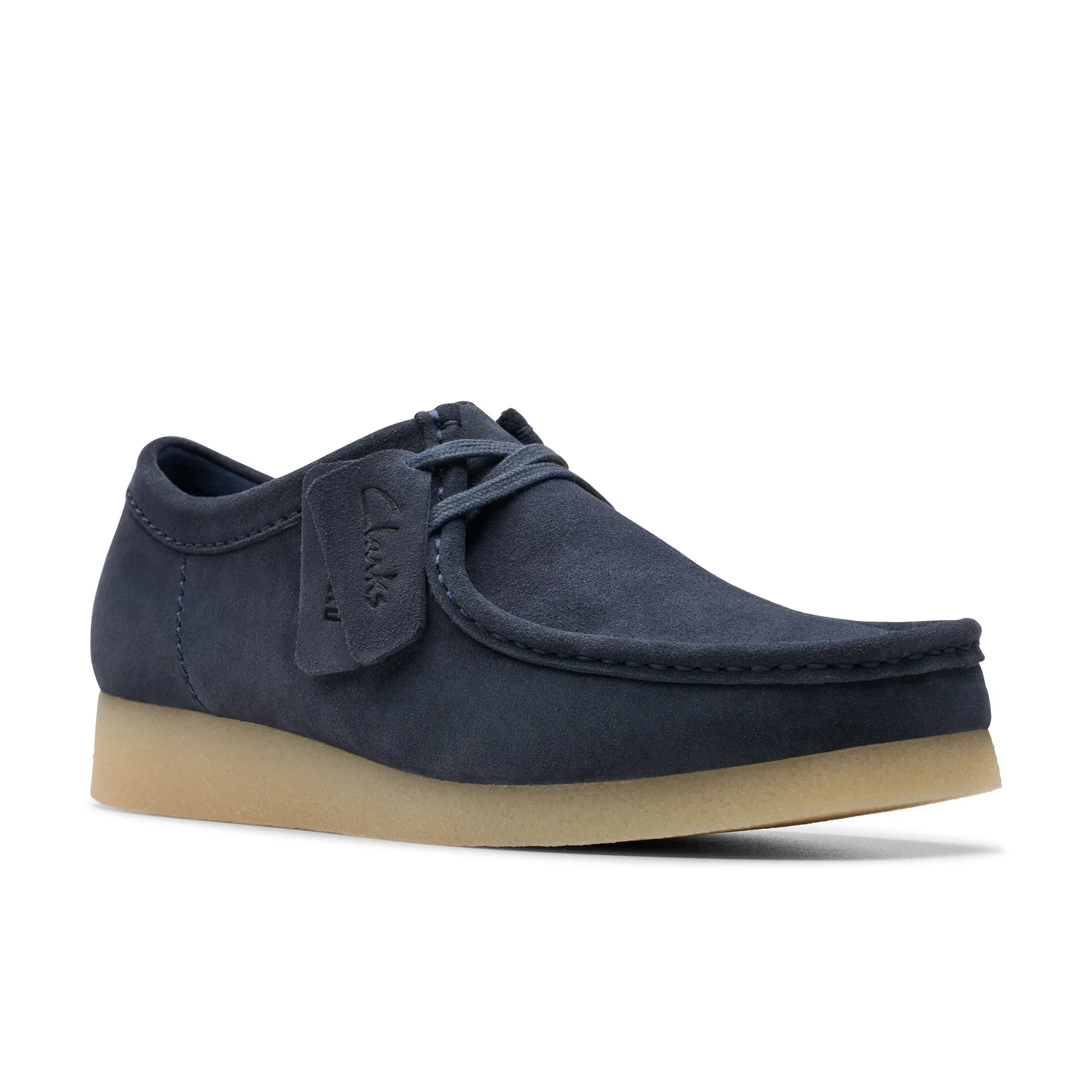 Clarks Originals Wallabee Evo Suede Shoes Navy