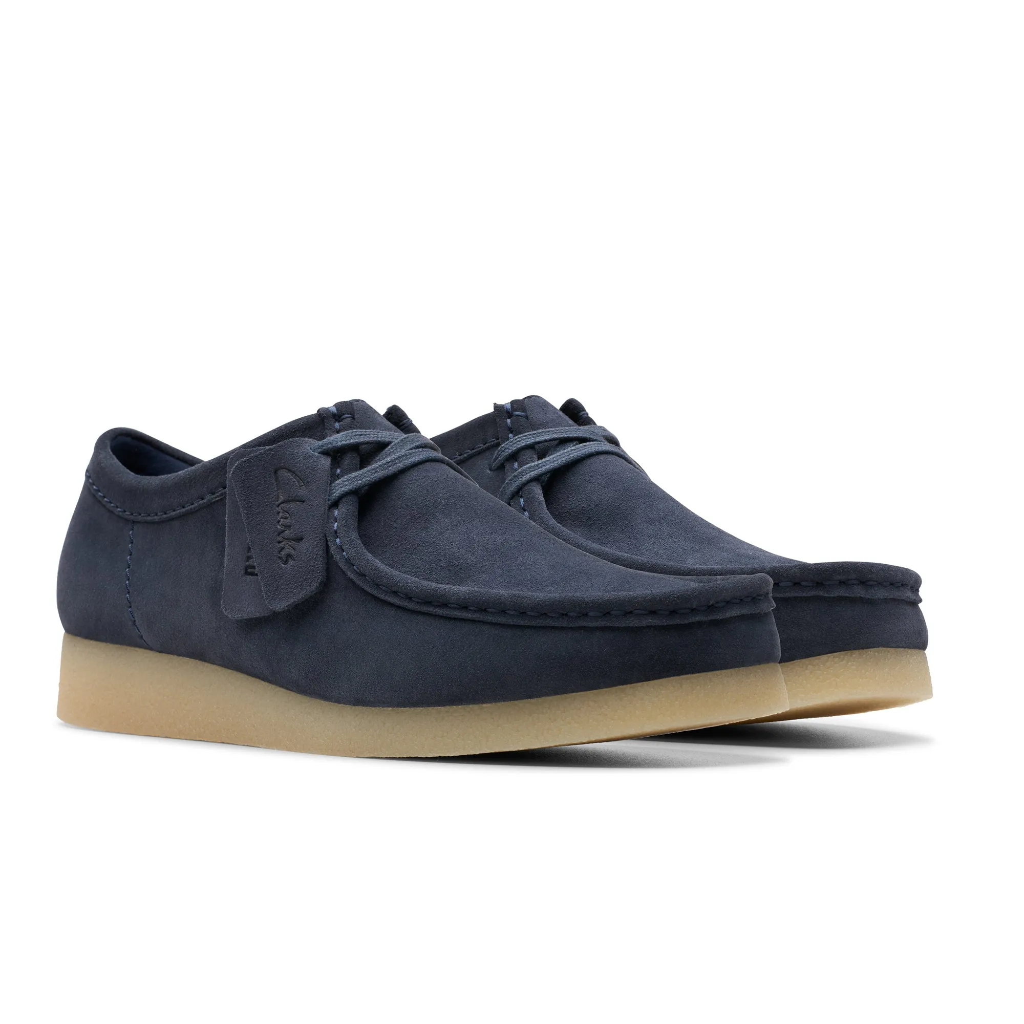 Clarks Originals Wallabee Evo Suede Shoes Navy