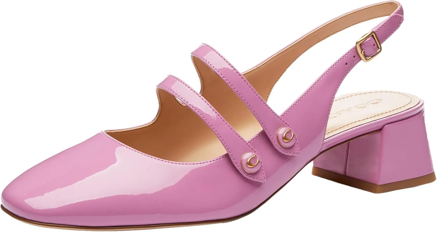 Coach Women's Winley Slingback Mary Jane Flat, Charcoal/Black, 11