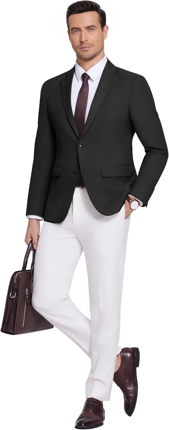 COOFANDY Men's Casual Blazer Lightweight Sport Coats Two Buttons Slim Fit Suit Jacket for Business Wedding Dress