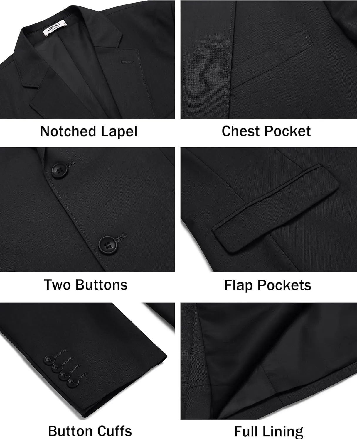 COOFANDY Men's Casual Blazer Lightweight Sport Coats Two Buttons Slim Fit Suit Jacket for Business Wedding Dress