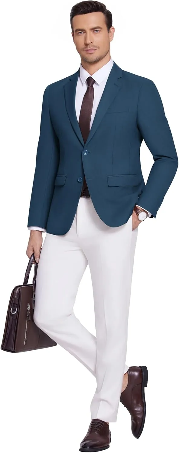 COOFANDY Men's Casual Blazer Lightweight Sport Coats Two Buttons Slim Fit Suit Jacket for Business Wedding Dress