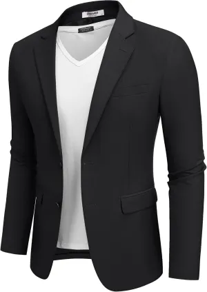 COOFANDY Men's Casual Blazer Lightweight Sport Coats Two Buttons Slim Fit Suit Jacket for Business Wedding Dress