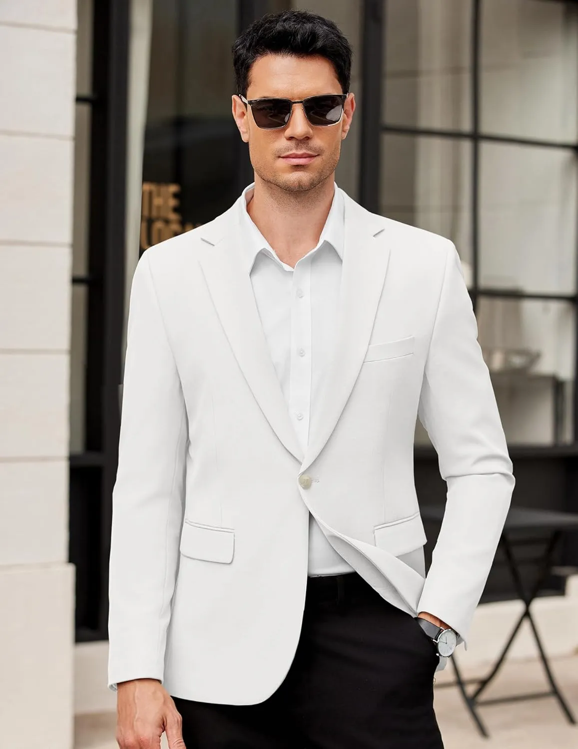 COOFANDY Men's Casual Blazer Regular Fit Lightweight Sport Coats One Button Suit Jacket Dress Blazer Jackets