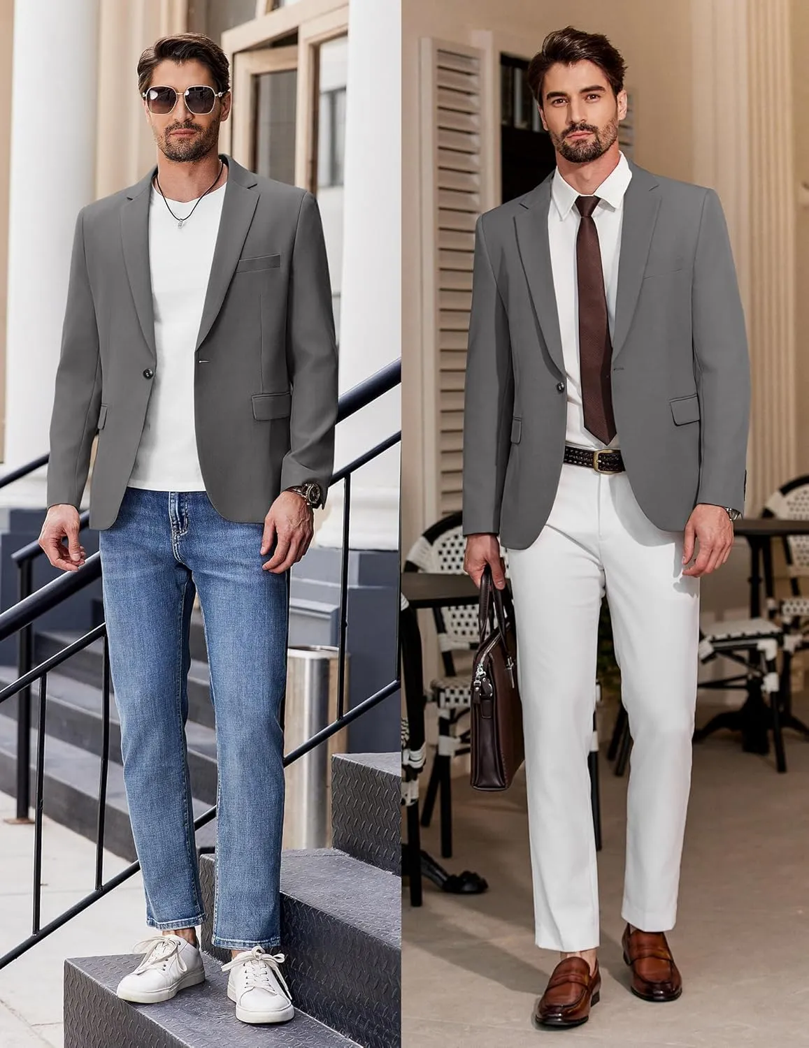COOFANDY Men's Casual Blazer Regular Fit Lightweight Sport Coats One Button Suit Jacket Dress Blazer Jackets