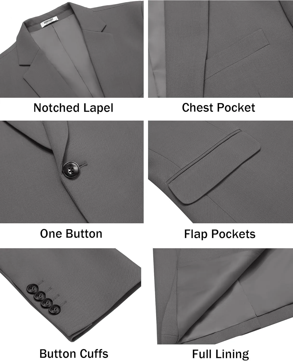 COOFANDY Men's Casual Blazer Regular Fit Lightweight Sport Coats One Button Suit Jacket Dress Blazer Jackets