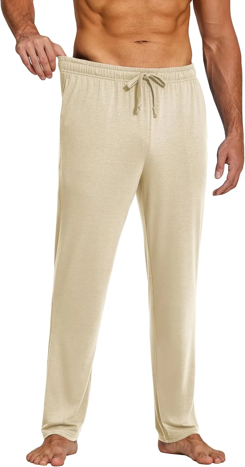 COOFANDY Men's Yoga Sweatpants Lightweight Open Bottom Lounge Pants Casual Drawstring Sweat Pants with Pockets