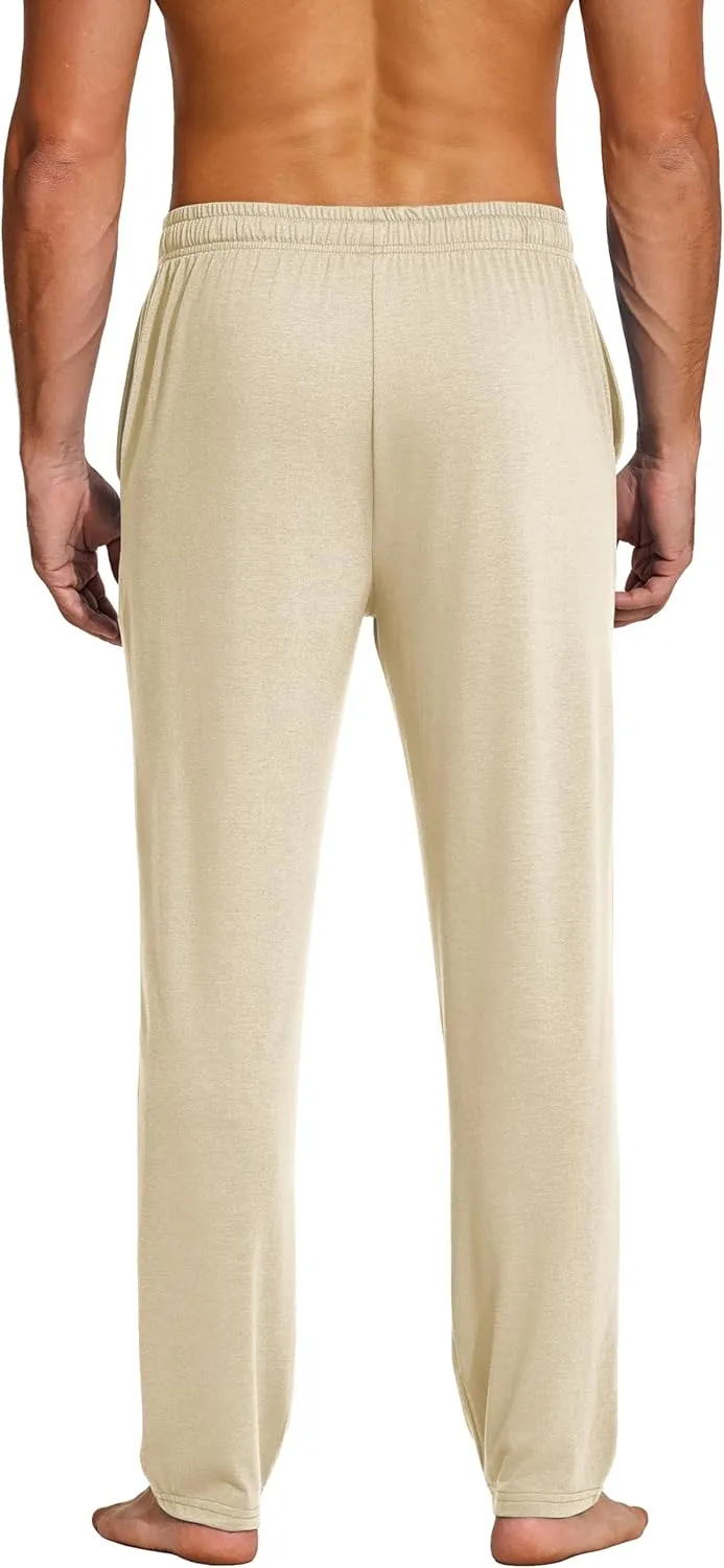 COOFANDY Men's Yoga Sweatpants Lightweight Open Bottom Lounge Pants Casual Drawstring Sweat Pants with Pockets