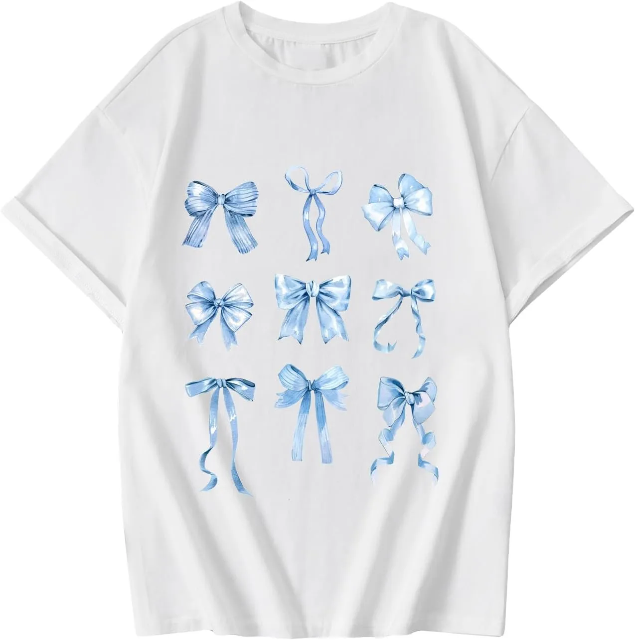 COZYEASE Girls' Letter Graphic Tees Short Sleeve Crewneck Oversized T Shirts Summer Clothes for Girls