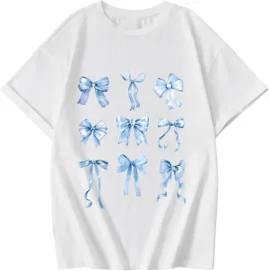 COZYEASE Girls' Letter Graphic Tees Short Sleeve Crewneck Oversized T Shirts Summer Clothes for Girls