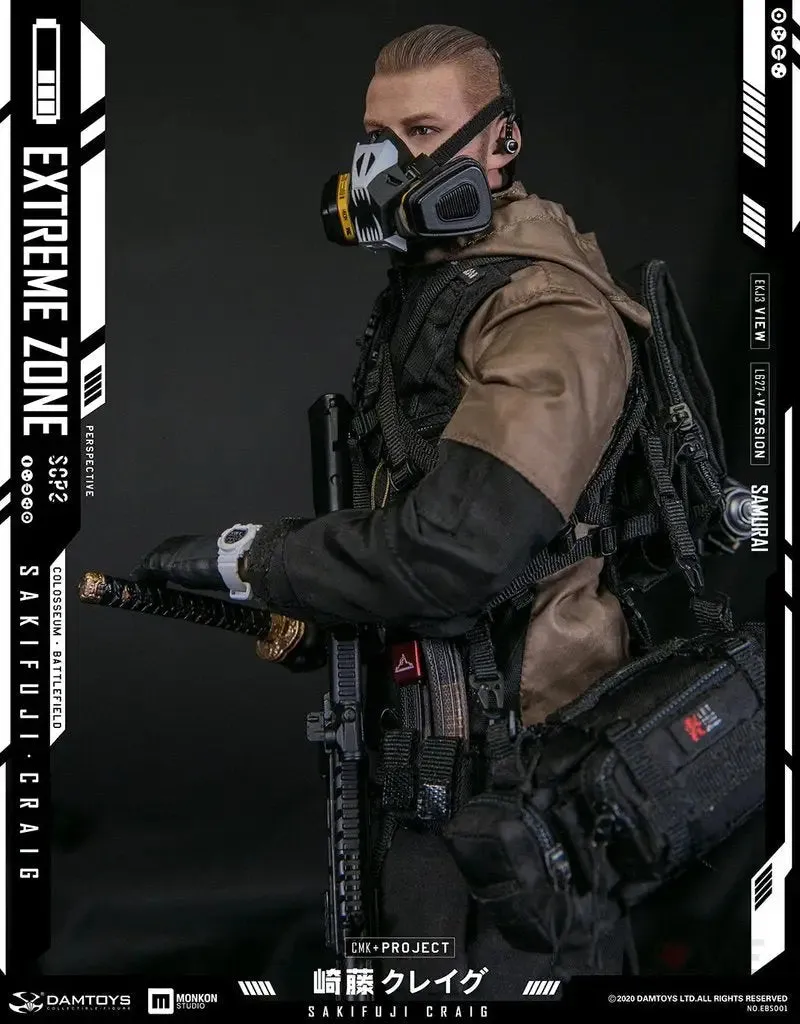DAMTOYS EBS001 EXTREMEZONE Samurai SAKIFUJI CRAIG  1/6th Scale Figure
