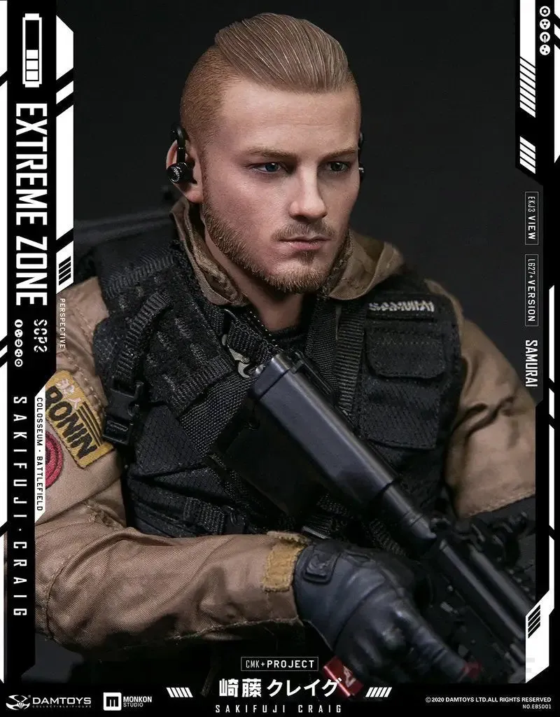 DAMTOYS EBS001 EXTREMEZONE Samurai SAKIFUJI CRAIG  1/6th Scale Figure