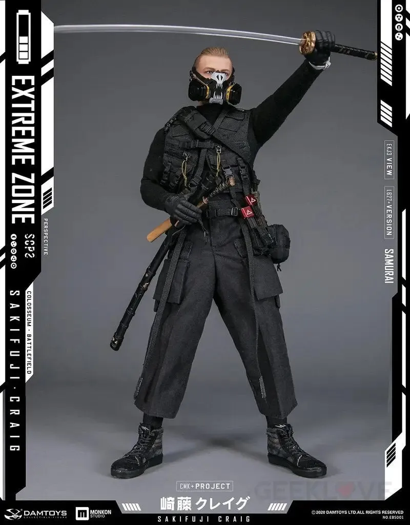 DAMTOYS EBS001 EXTREMEZONE Samurai SAKIFUJI CRAIG  1/6th Scale Figure