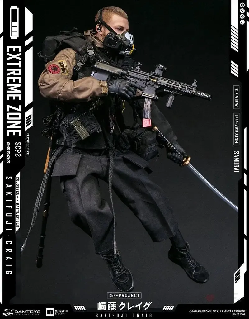 DAMTOYS EBS001 EXTREMEZONE Samurai SAKIFUJI CRAIG  1/6th Scale Figure