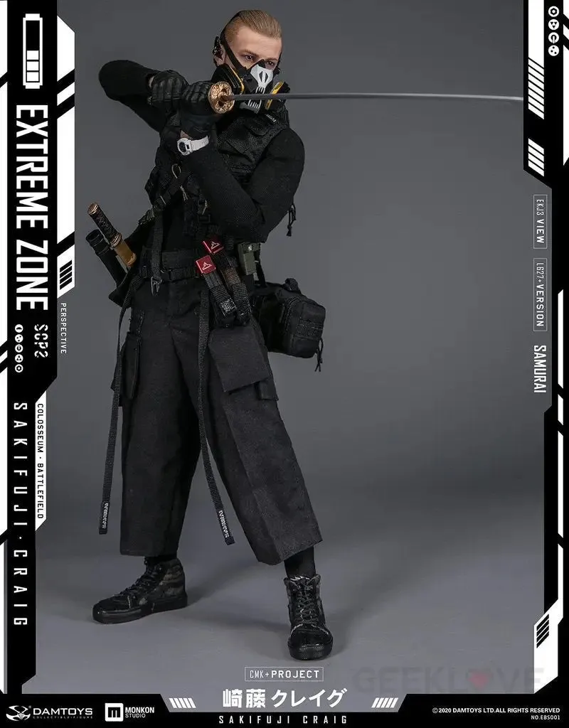 DAMTOYS EBS001 EXTREMEZONE Samurai SAKIFUJI CRAIG  1/6th Scale Figure