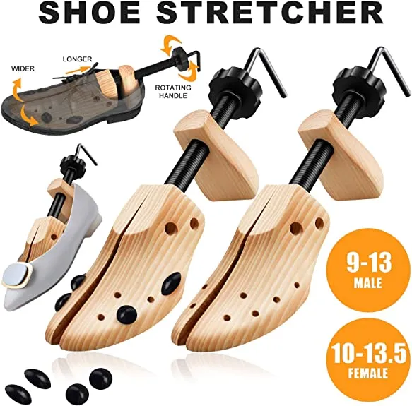 Demarzily 2 Way Wood Shoe Stretcher | Large Size Shoe Stretchers