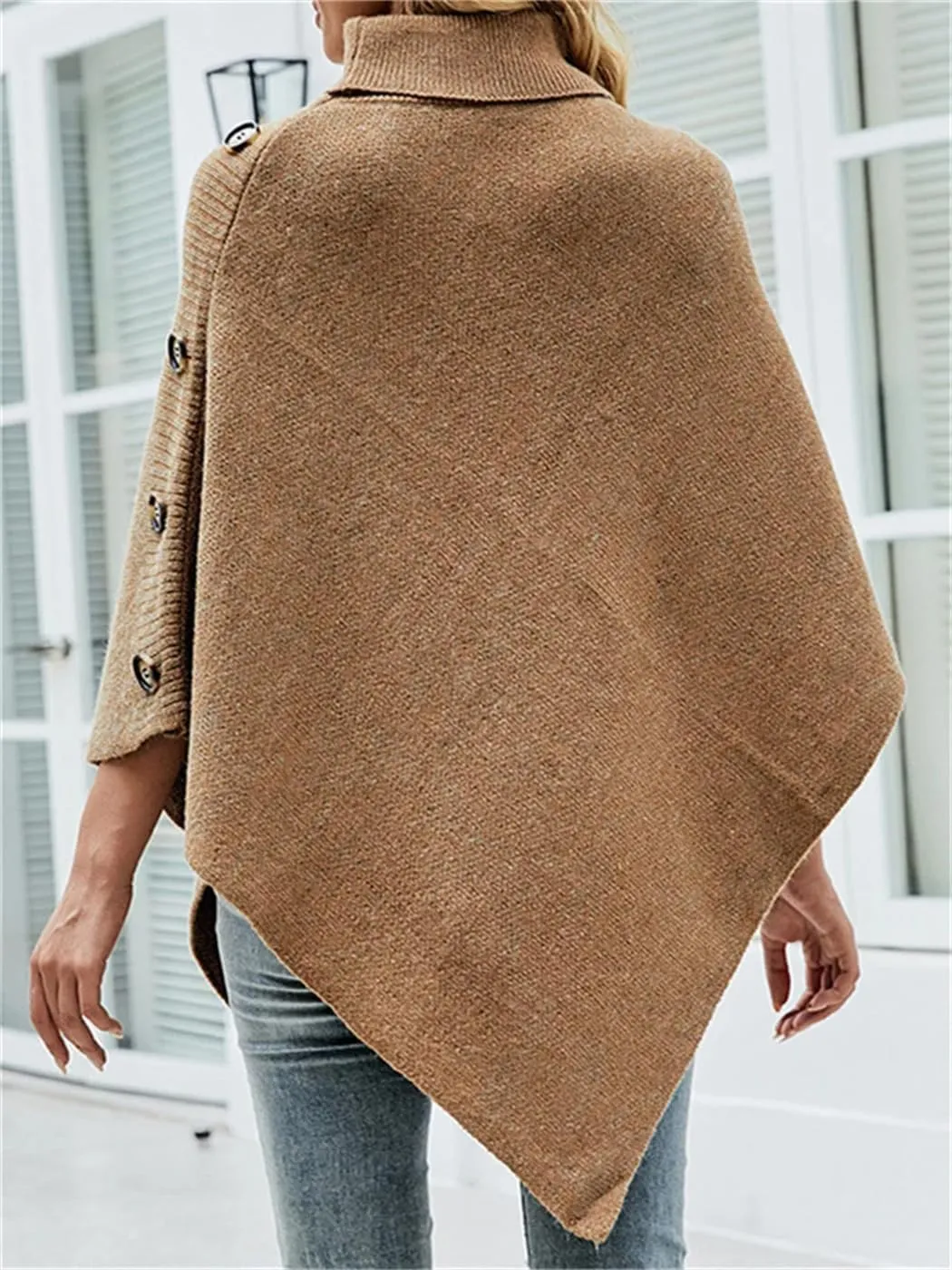 Dvbfufv Oversized Sweater Women Turtleneck Knitted Pullover Sweater Female Elegant Loose Batwing Sleeve Knitwear Jumper