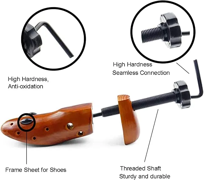 Echodo 2 Way Cedar Shoe Trees For Men Wooden Shoe Stretcher Adjustable Unisex Shaper